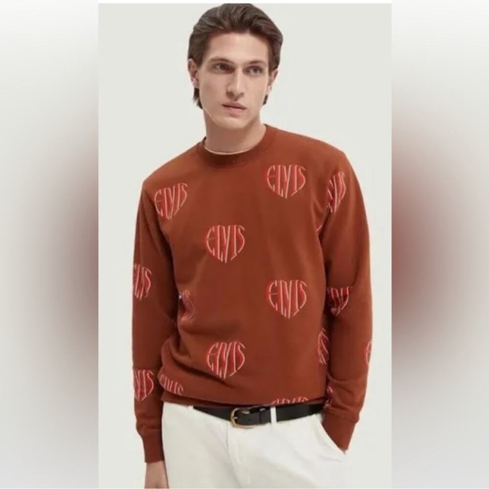 Scotch and Soda Elvis Organic Cotton Crewneck Sweatshirt Size XXL